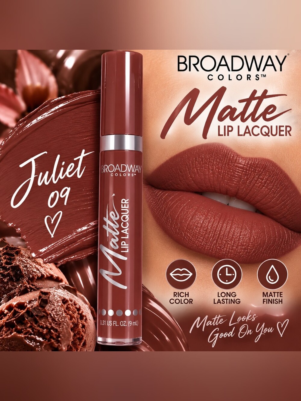 Matte Lip Lacquer — Juliet 09 Rich Brown